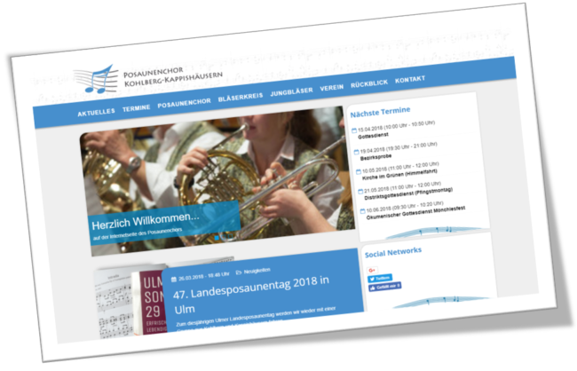 Webseite Posaunenchor Kohlberg - Kappishäusern