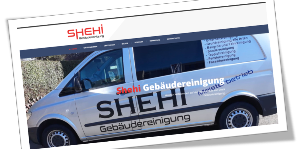 Webseite SHEHI Gebäudereinigung